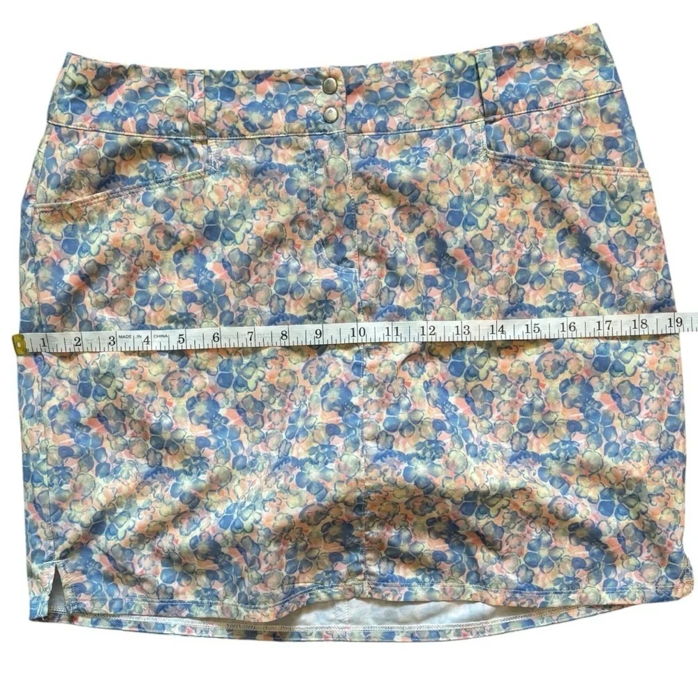 ADIDAS GOLF Pastel Floral Tour Stretch Women's Mini Skort Skirt Size 8